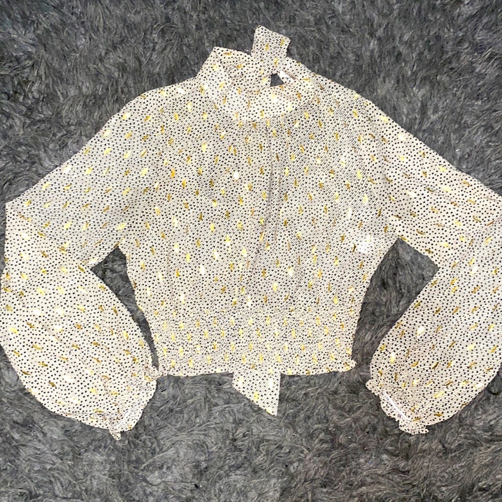 High Neck Sheet Blouse